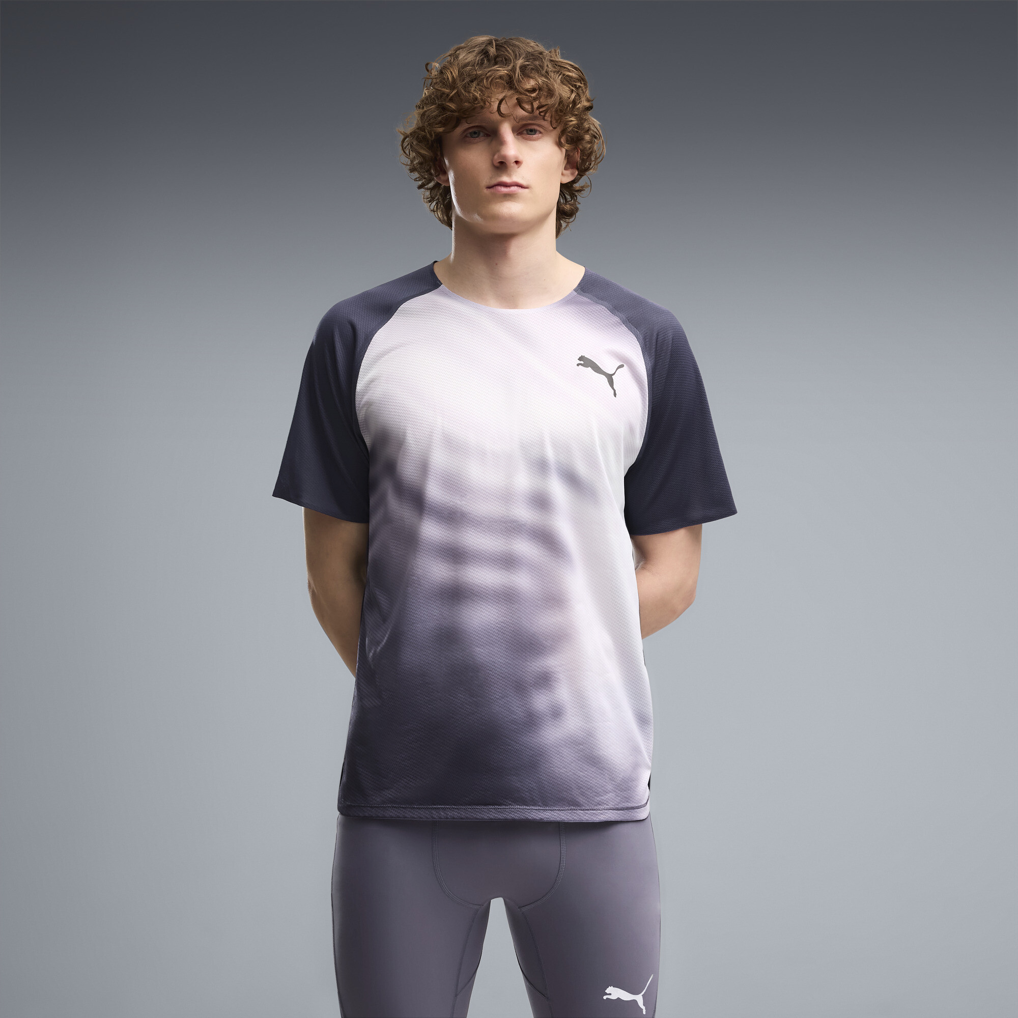PUMA Lightspeed Men's Graphic Running T-Shirt in Grey