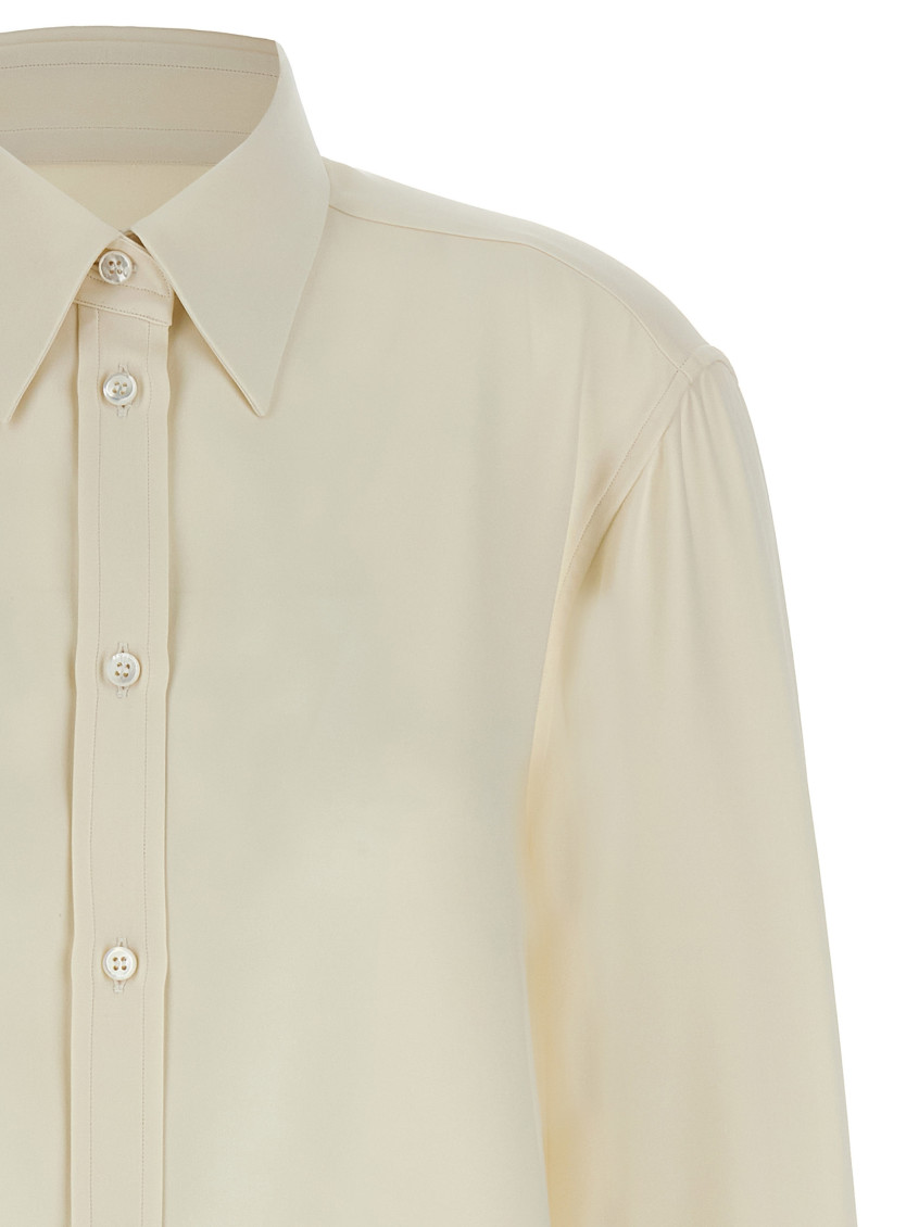 Brioni - Cady Silk Shirt Shirt And Blouse White