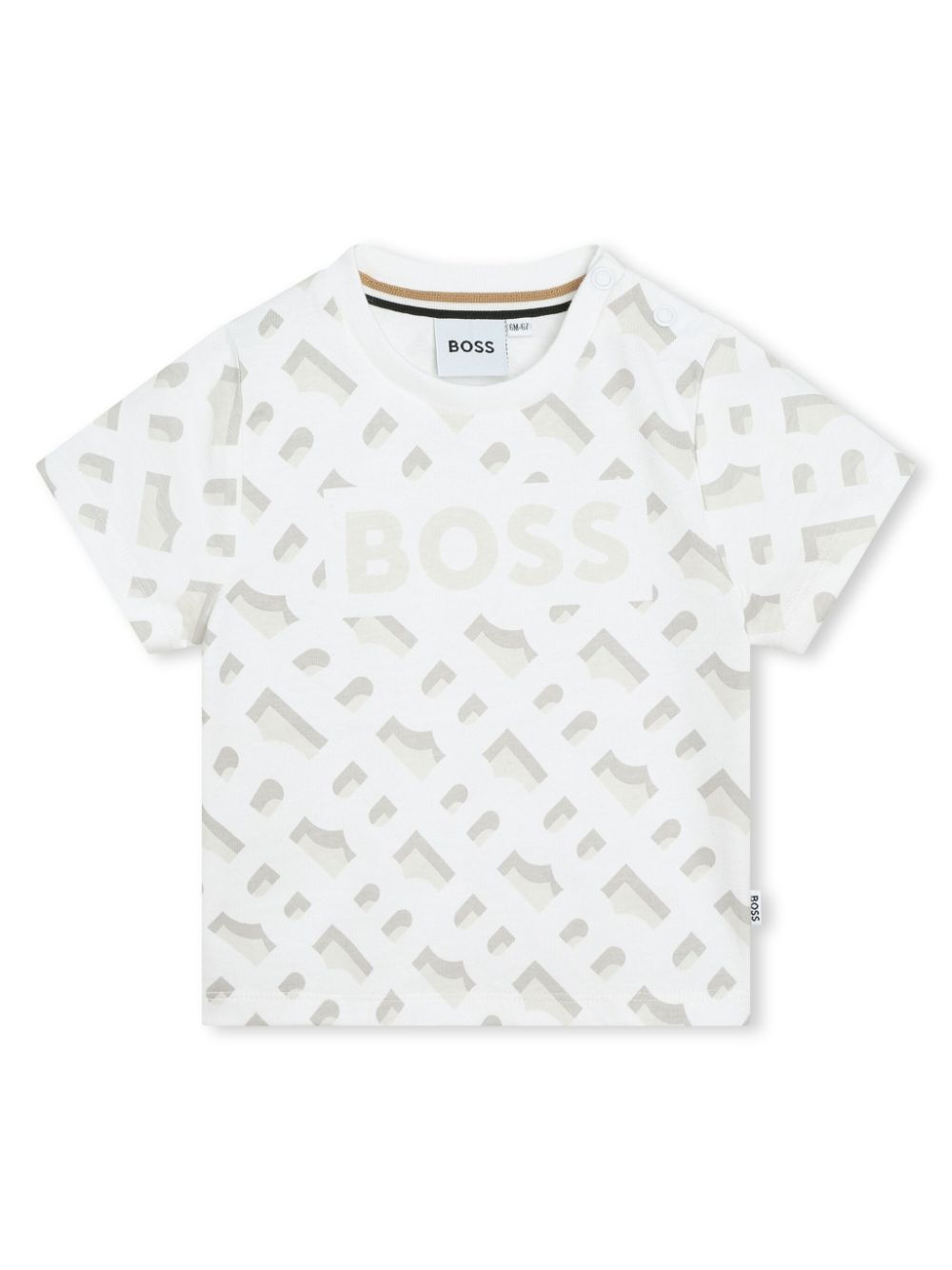 Monogram-print cotton T-shirt - White