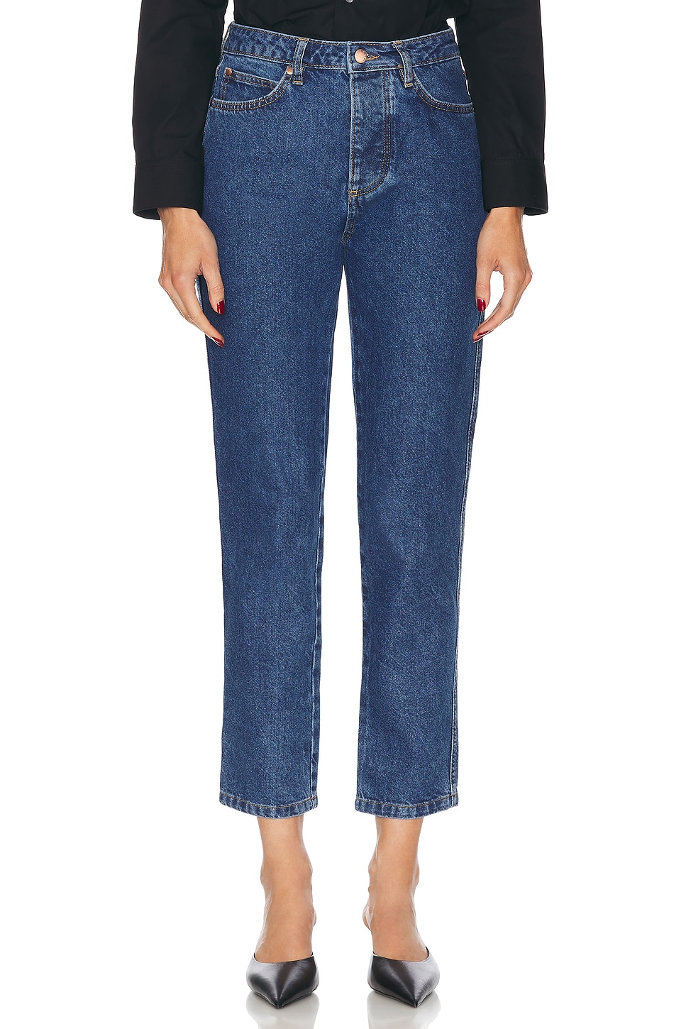 RENGGLI Slim Leg Jeans in Indigo - Denim-Dark.  33 also in 30