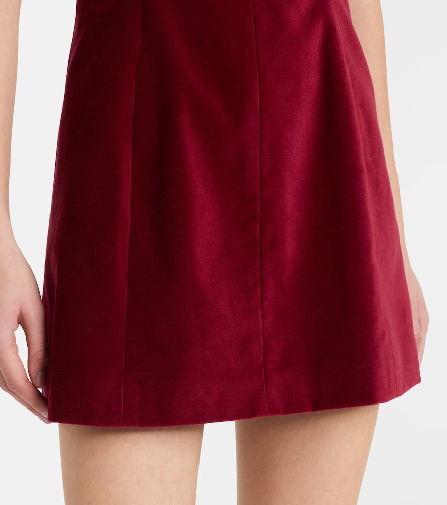 Brooke cotton velvet minidress