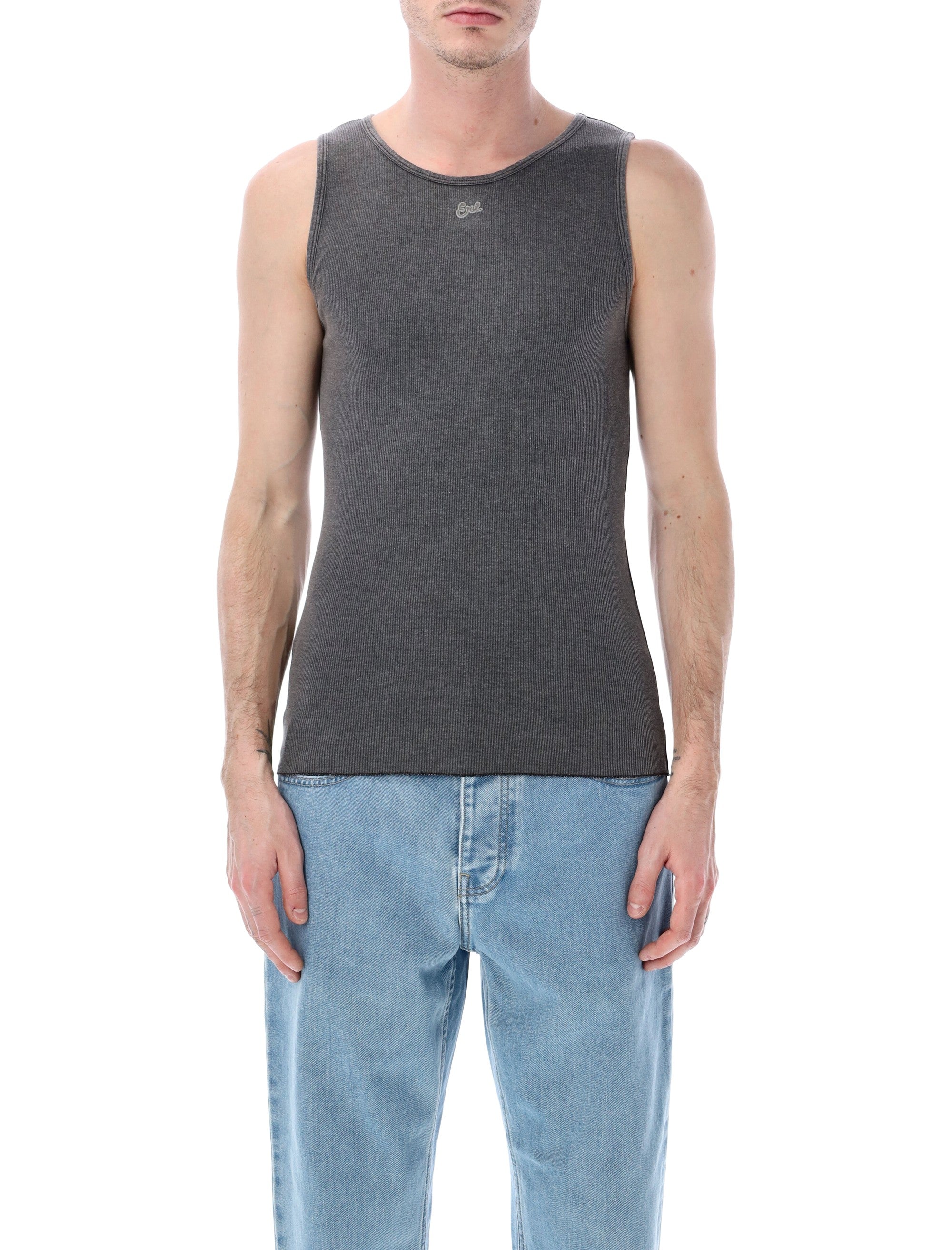 Slim Fit Ribbed Tank Top - Men's