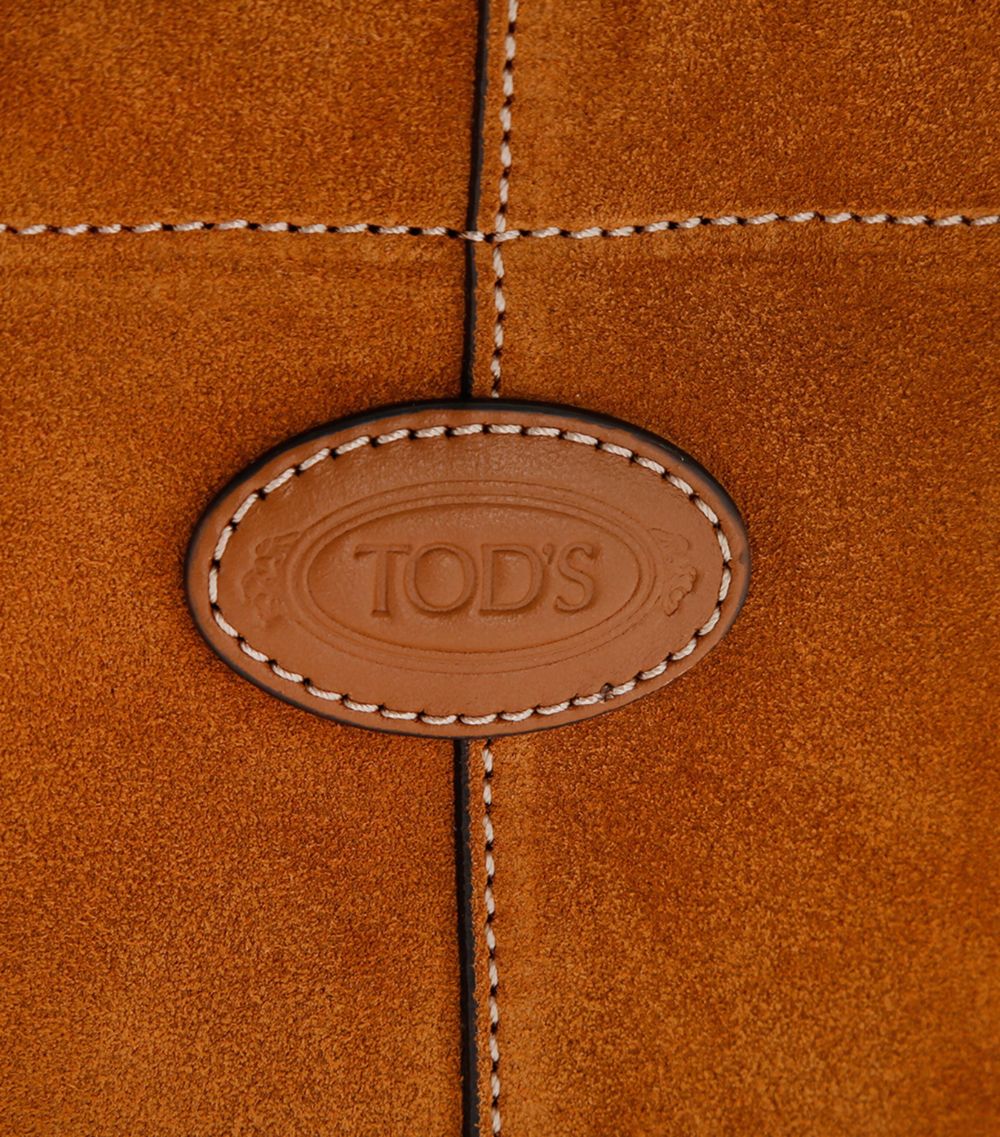 Suede Top-Handle Bag