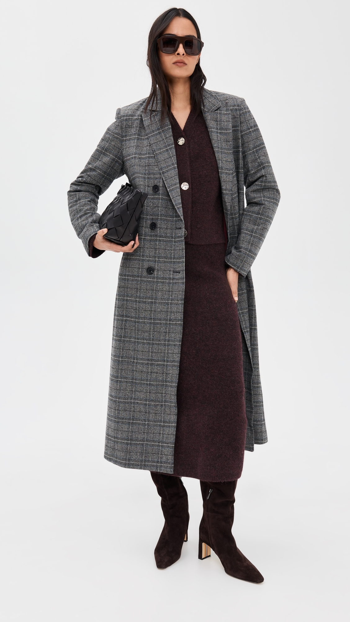 Ines Knit Cardigan Charcoal Grey