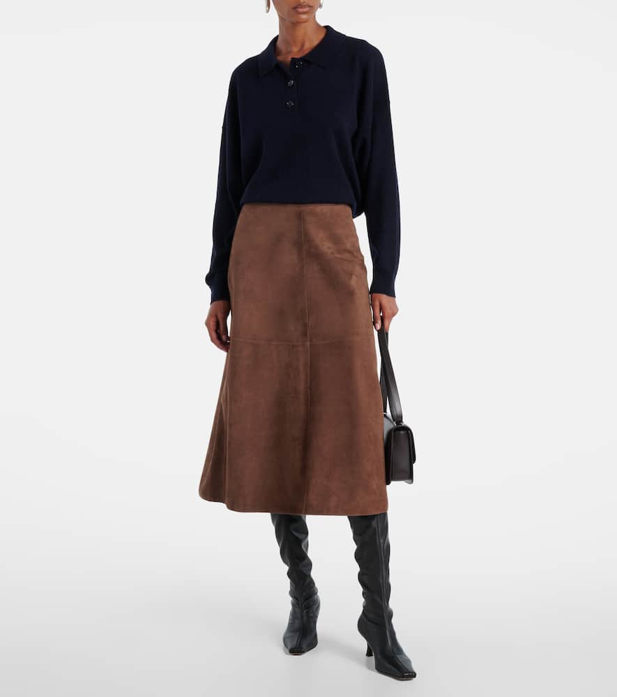 Wool and cashmere polo sweater