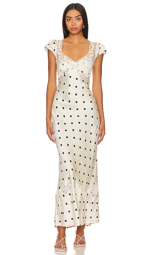 Free People ROBE MI-LONGUE FREE PEOPLE BUTTERFLY BABE en Black.  M. Also en