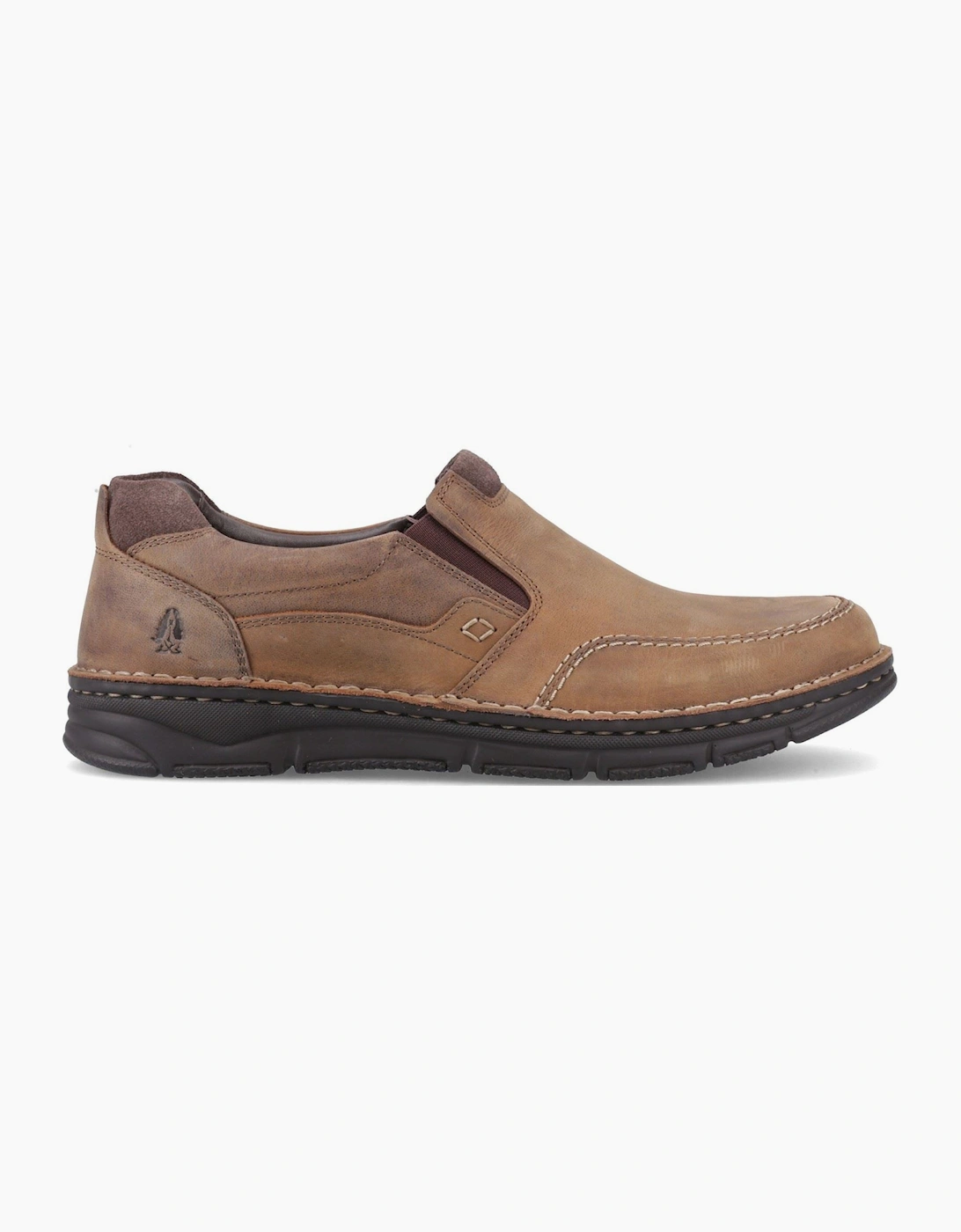 Men's Hush Puppies Franco Slip on Leather Men's Tan Loafers - Brown