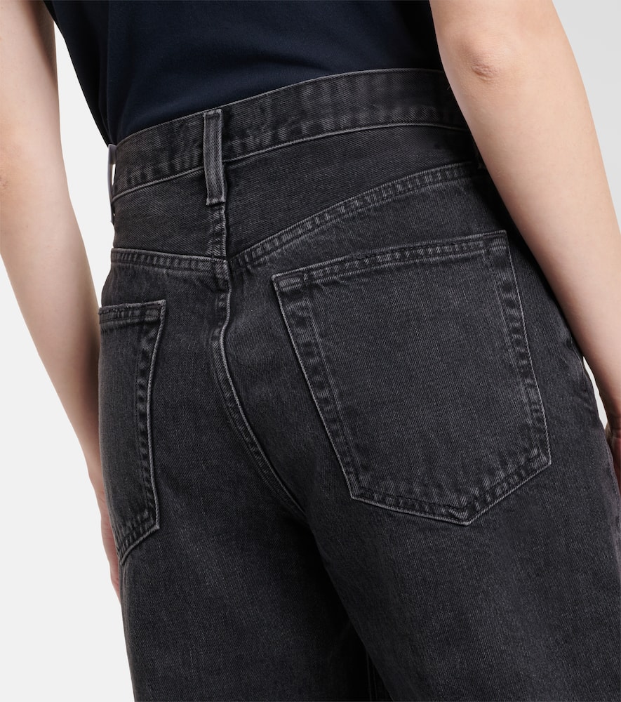 V-Waist Baggy high-rise wide-leg jeans
