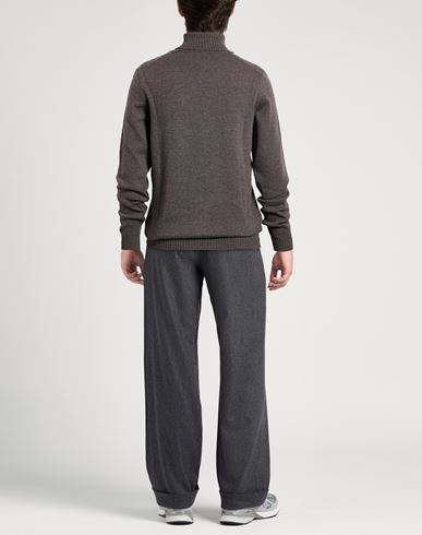 Man Turtleneck Light brown Size 42 Virgin Wool