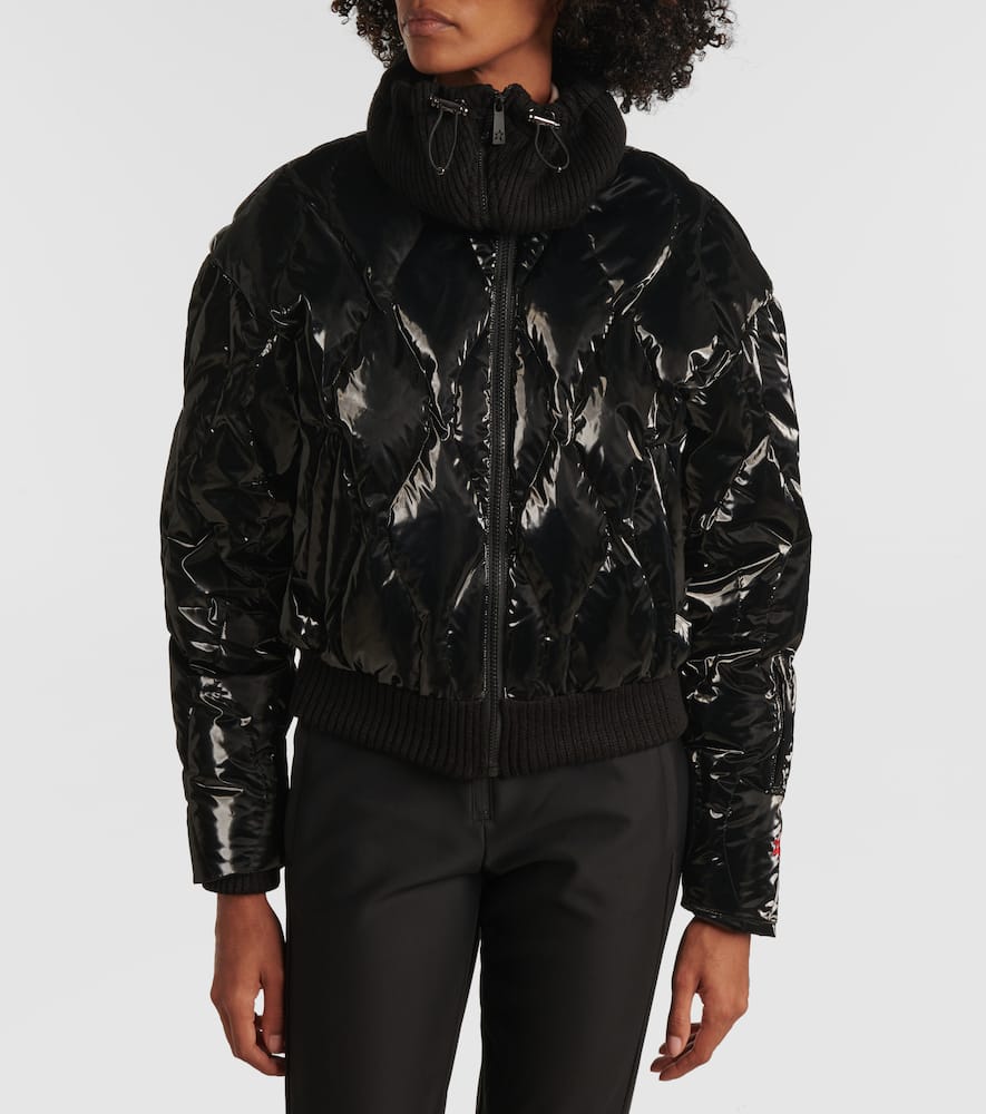 Carving quilted down ski jacket