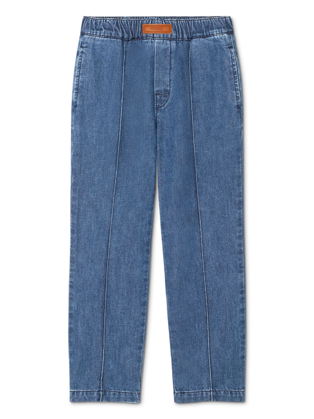 Straight-leg cotton jeans - Blue