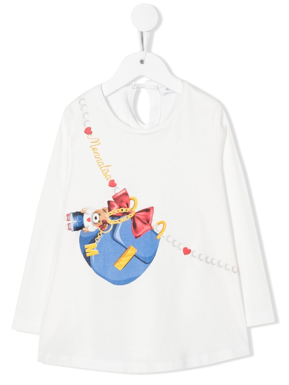 Teddy Bear-motif cotton T-Shirt - Blue