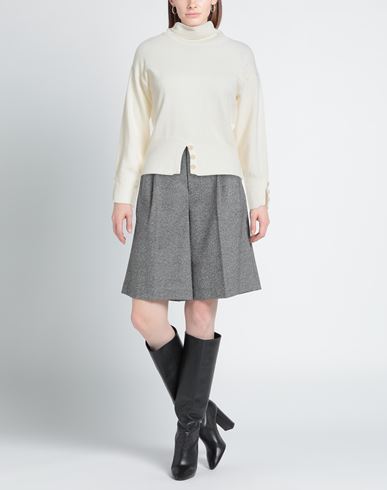 N. o.w. Andrea Rosati Cashmere Woman Turtleneck Ivory Size S Wool, Viscose, Nylon, Cashmere