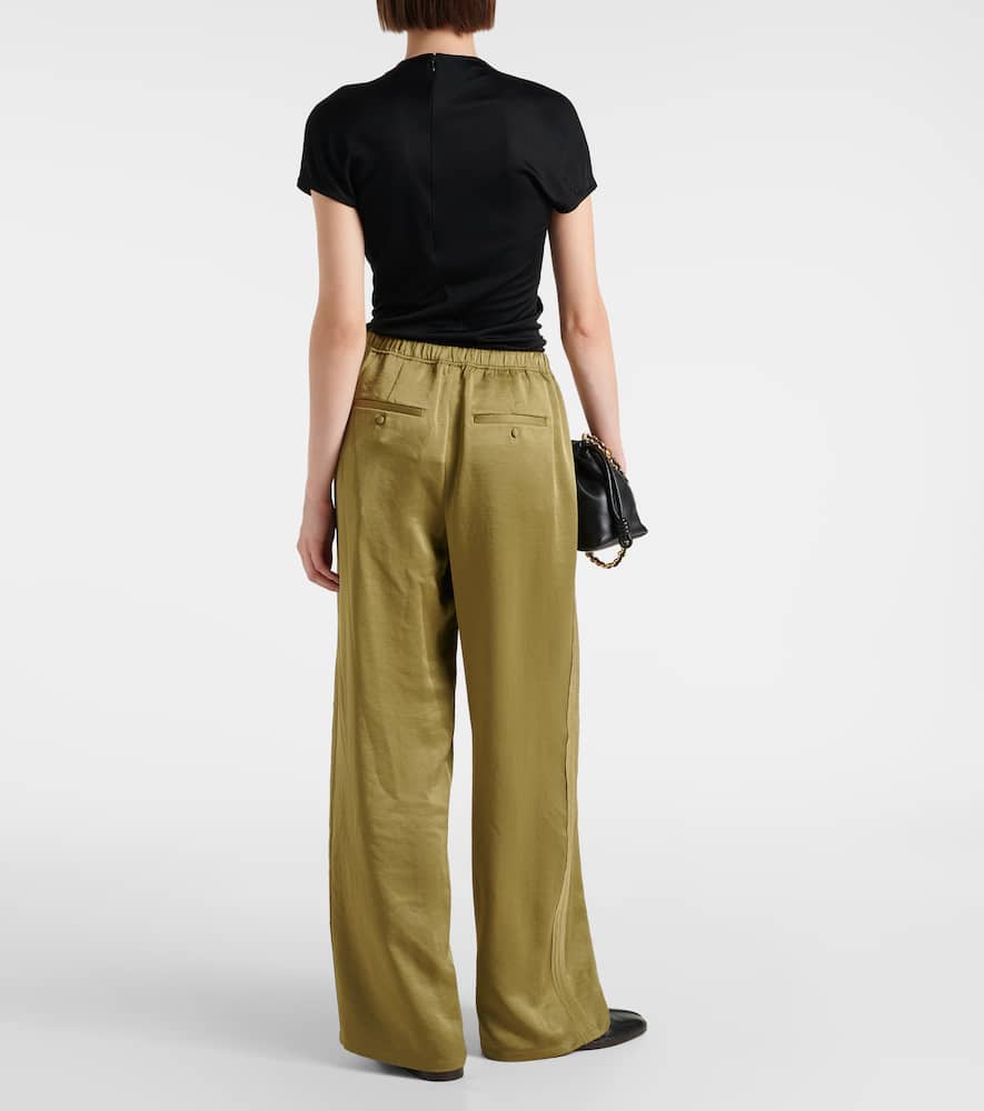 Vince Low-rise satin wide-leg pants