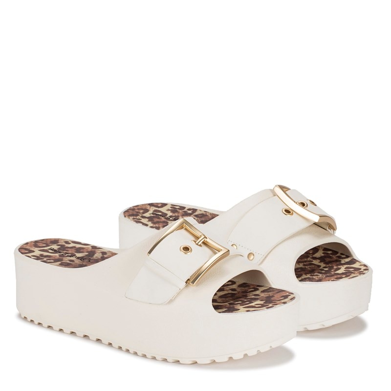 Women's Pacey Platform Slide Sandals (Cream/Pink)