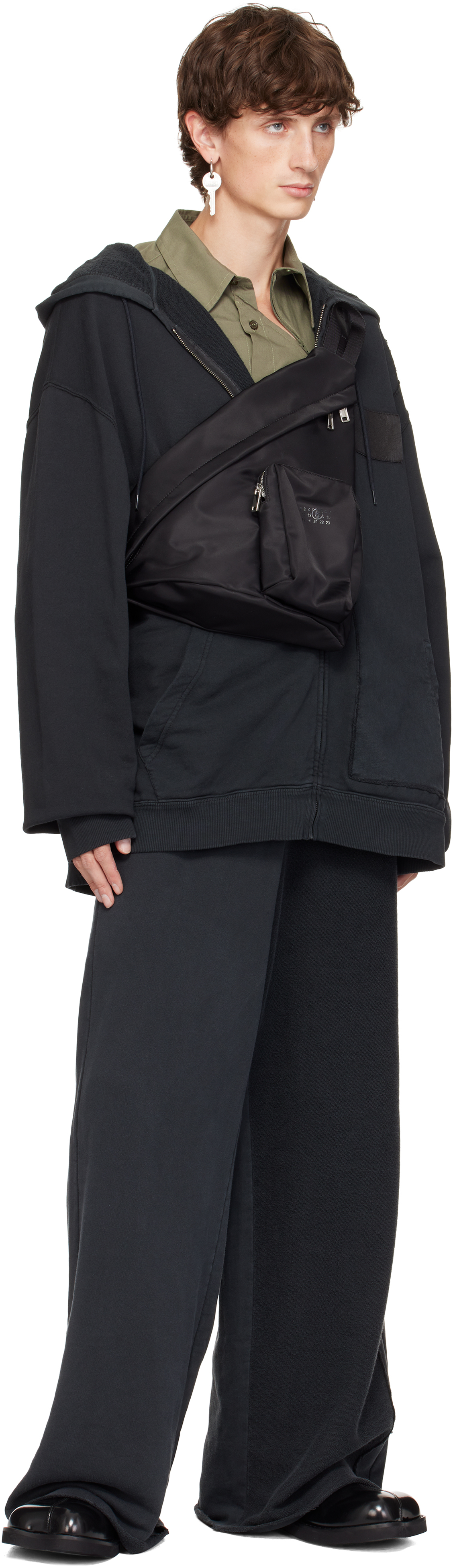 MM6 Maison Margiela Black Sling Backpack
