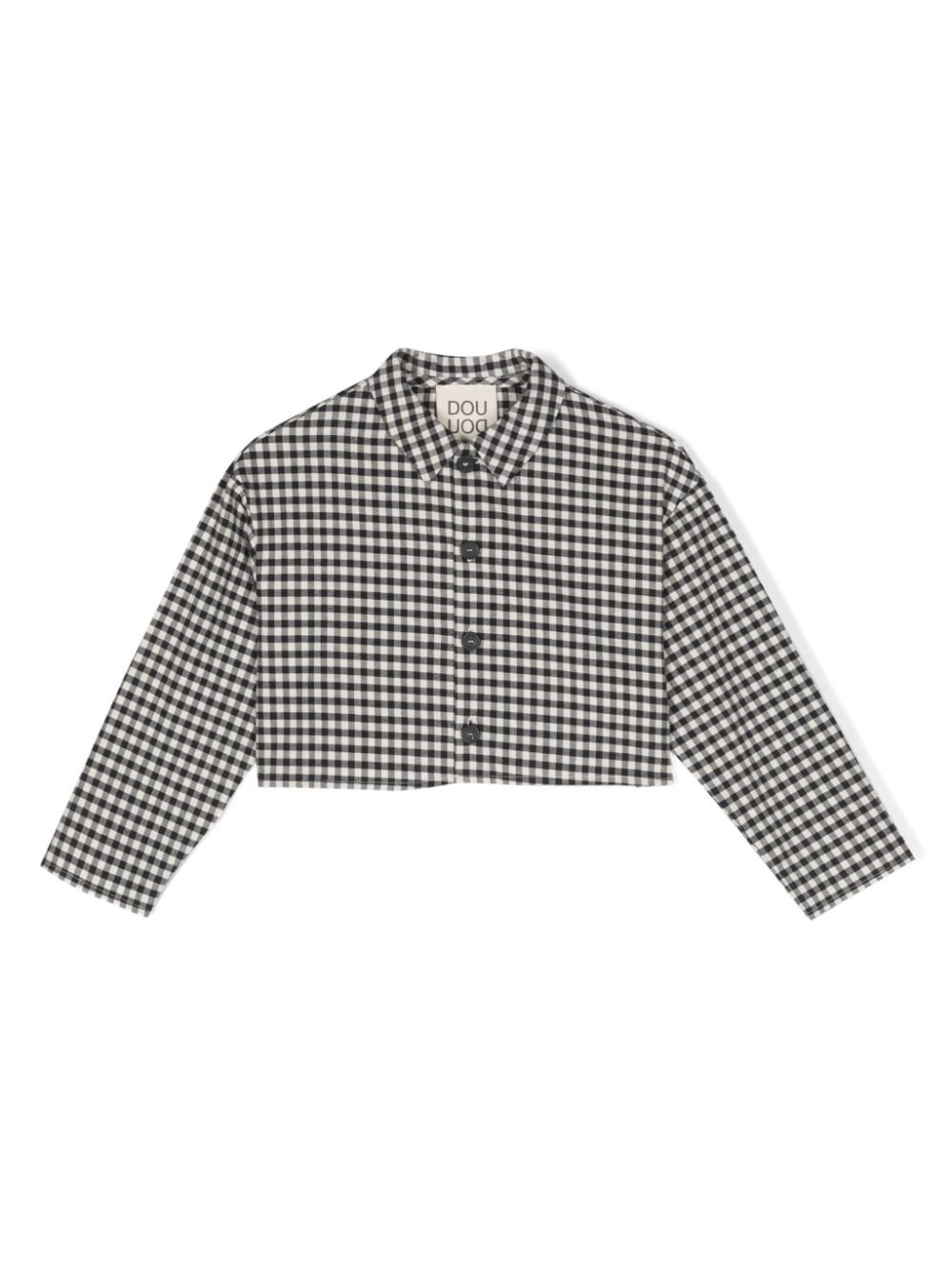 Lucky gingham cropped jacket - Black