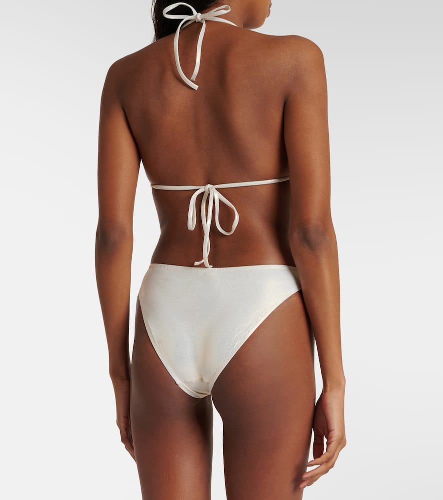 Andorra triangle metallic bikini top