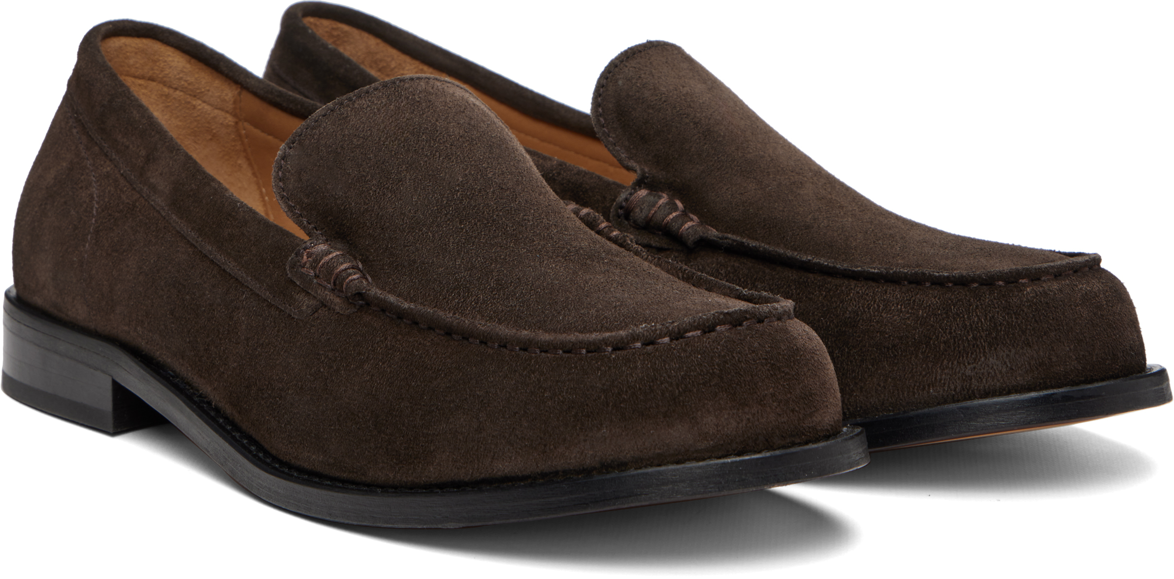 Brown Suede Loafers