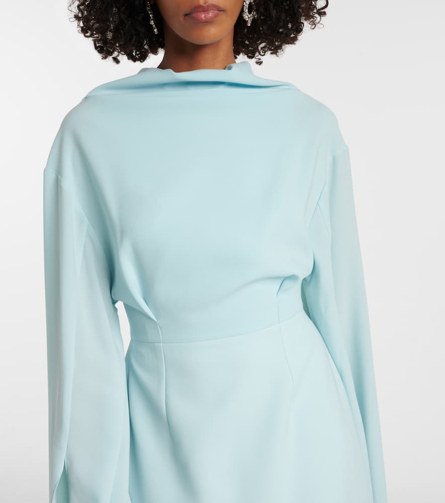 Nour draped crêpe midi dress