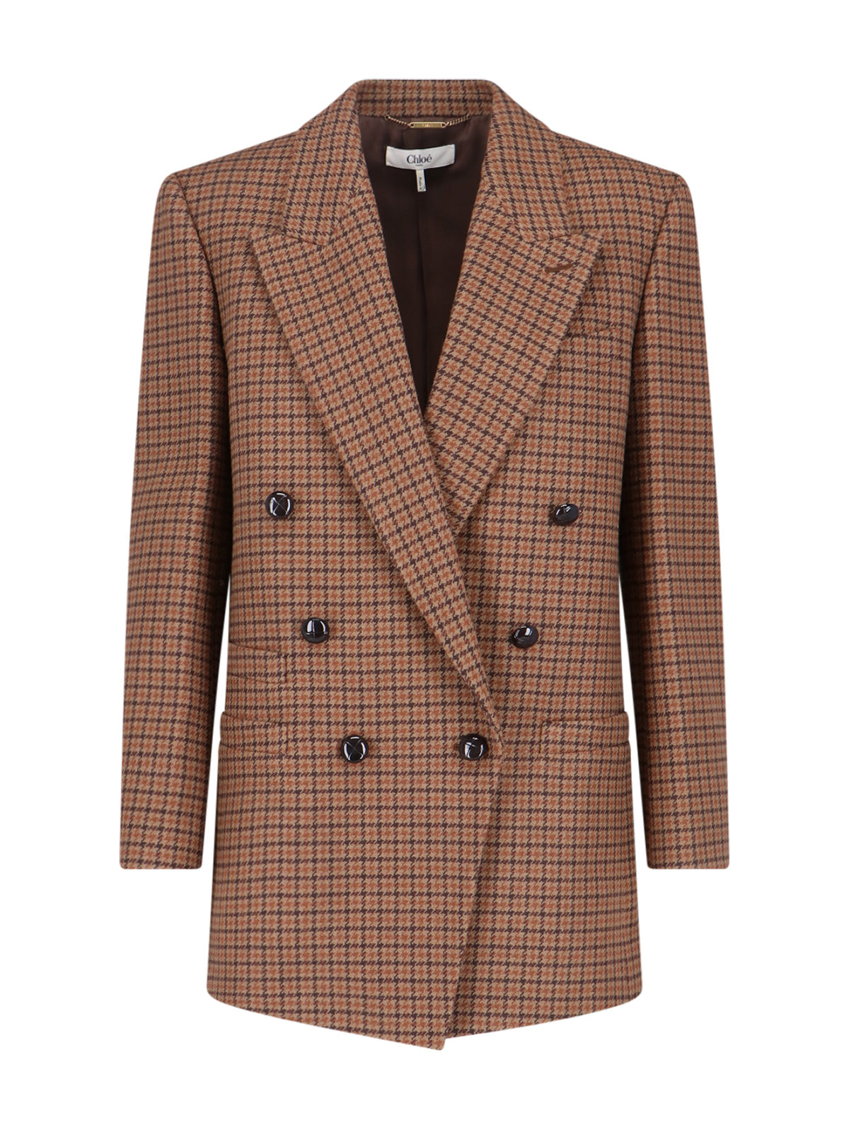 Chloé Wool-Blend Button-Front Jacket with Silk Lining