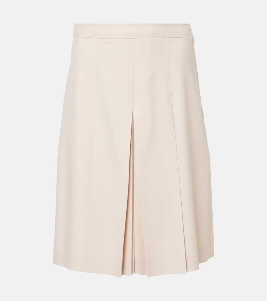 Virgin wool midi skirt