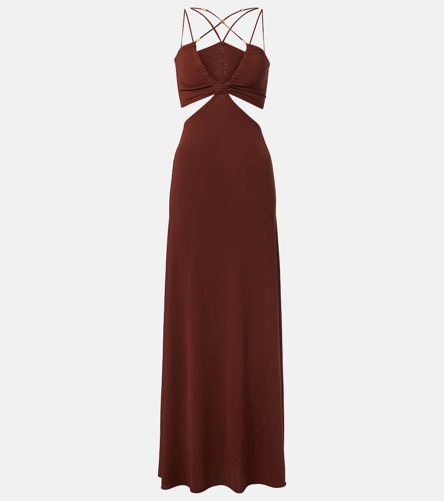 Saba cutout jersey maxi dress