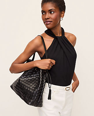 Ann Taylor Petite Twist Neck Halter Top