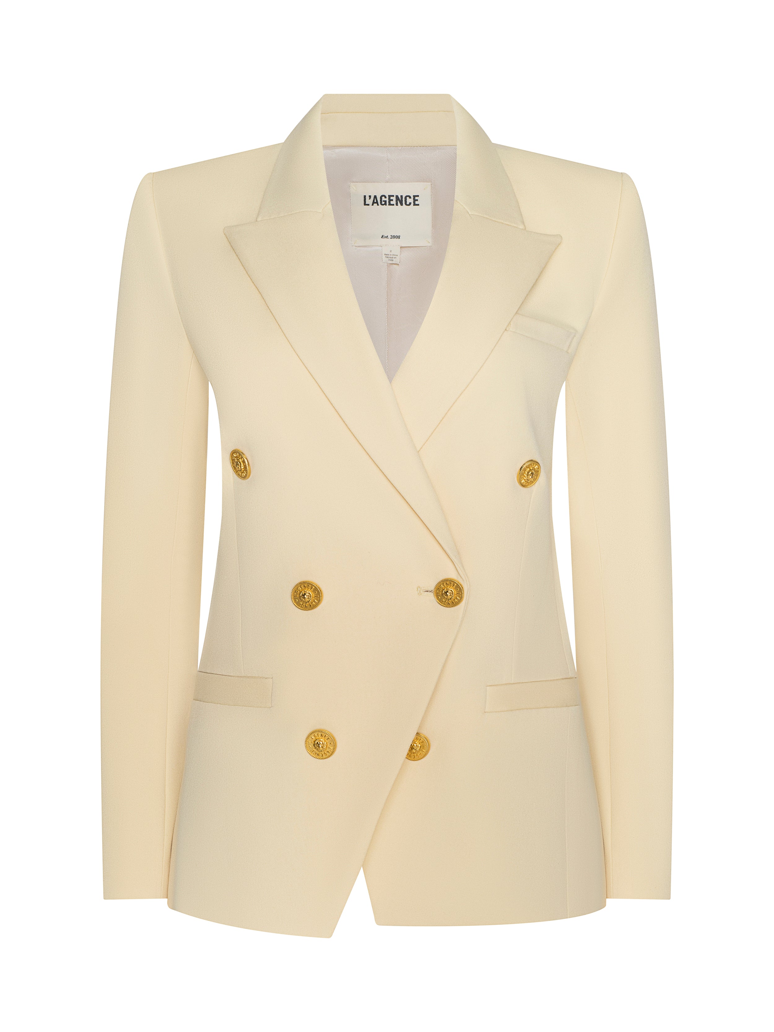 Kyomi Double-Breasted Blazer In Lemon Sorbet