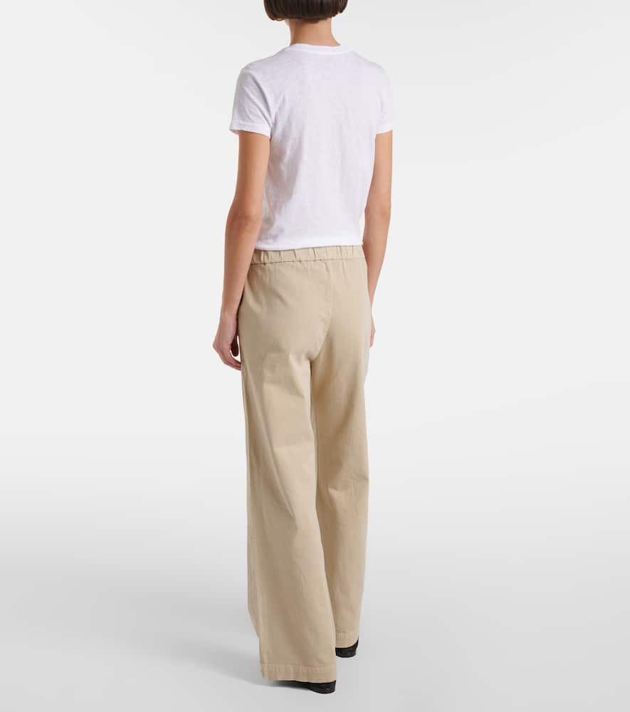Naya cotton-blend twill straight pants