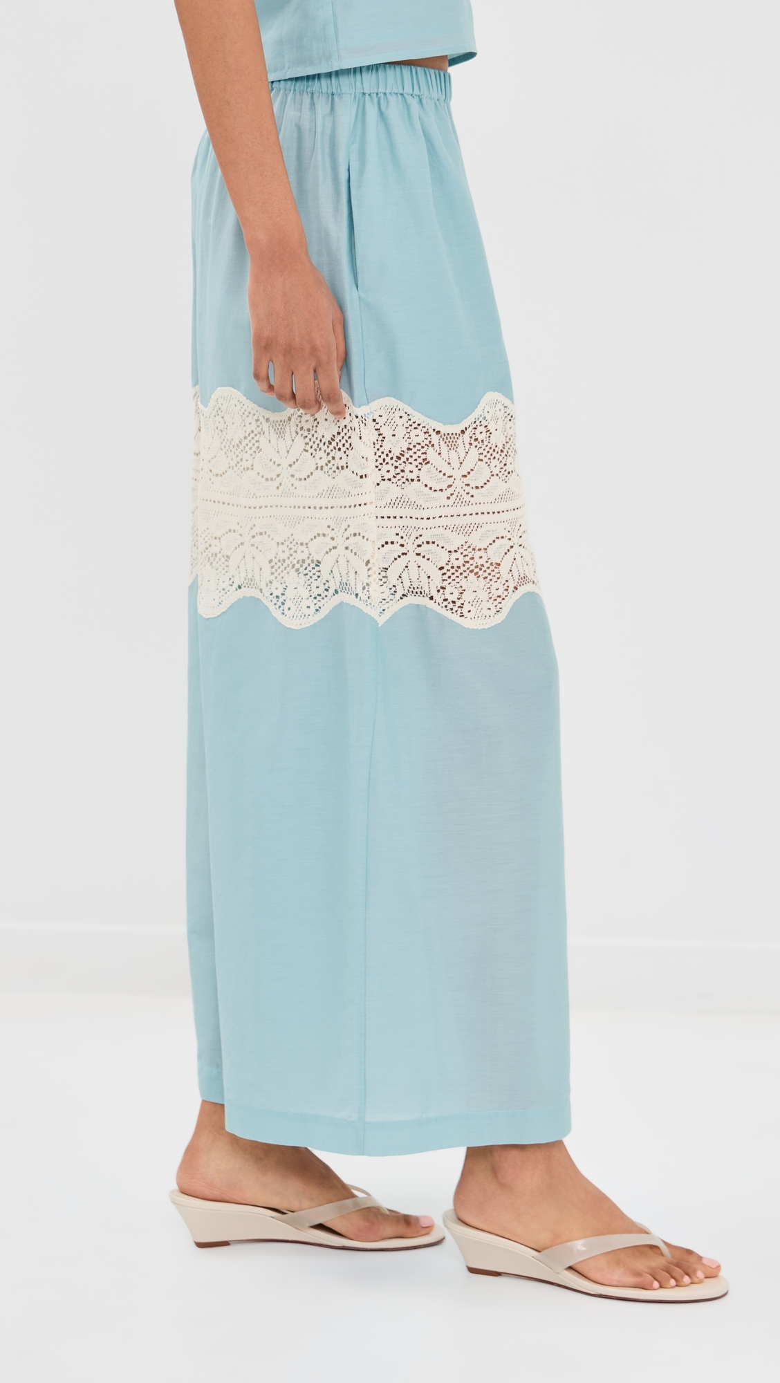 Margie Sky Prima Lace Pants Light Blue