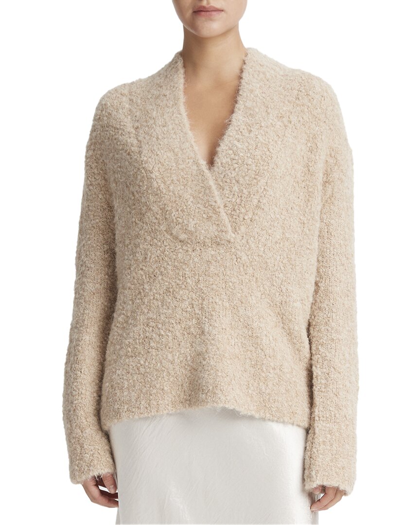 Crimped Shawl Wool & Alpaca-Blend Sweater