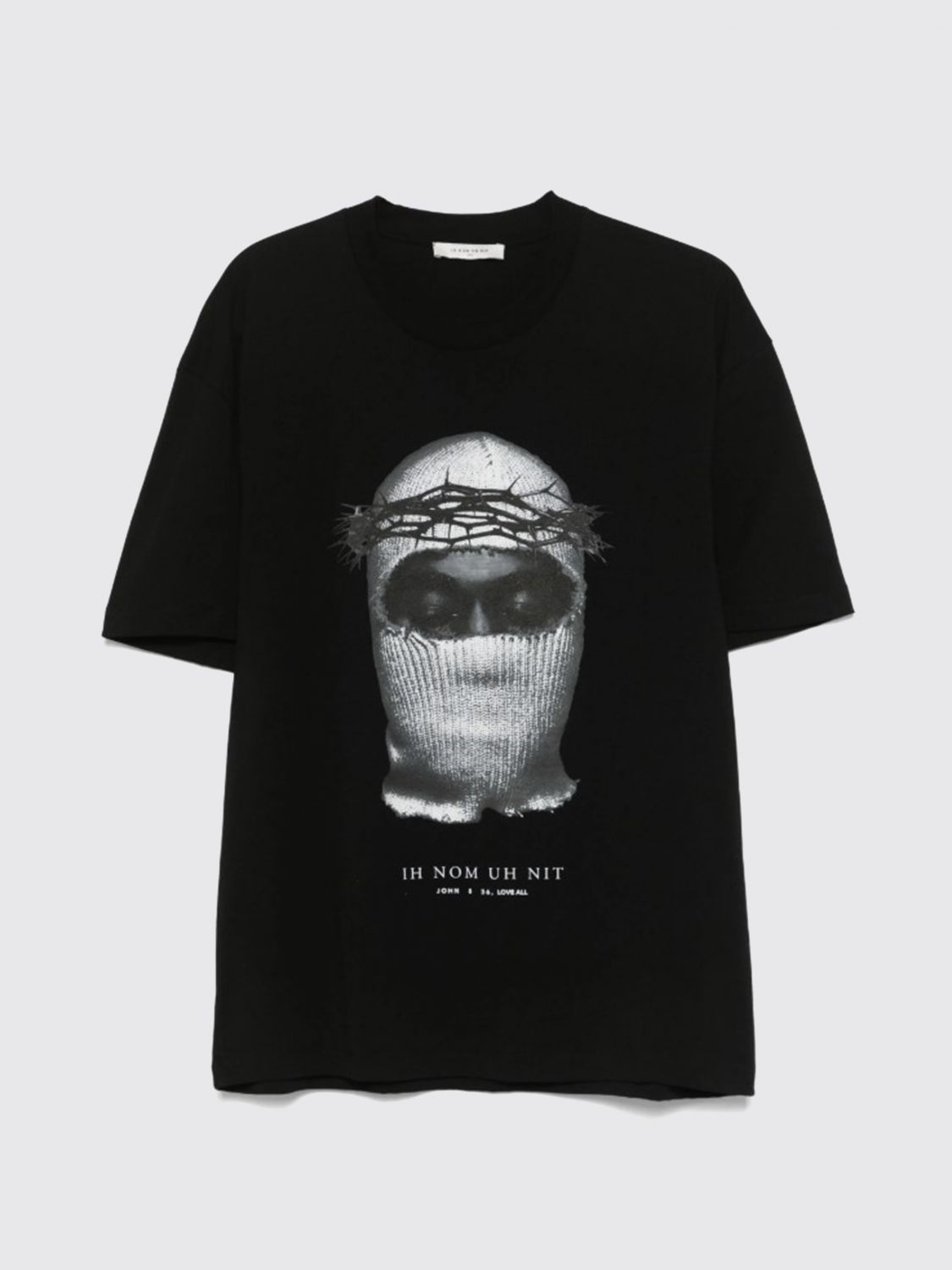 Ih Nom Uh Nit mask-print T-shirt - Grey