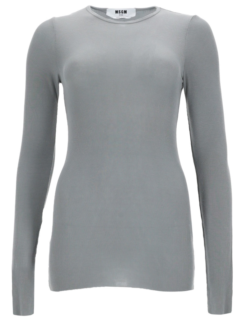 MSGM - knit sweater long sleeves crew neck ribbed