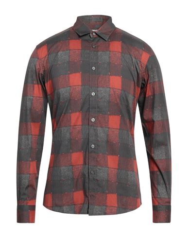 Man Shirt Brick Size 15 ¾ Cotton, Elastane