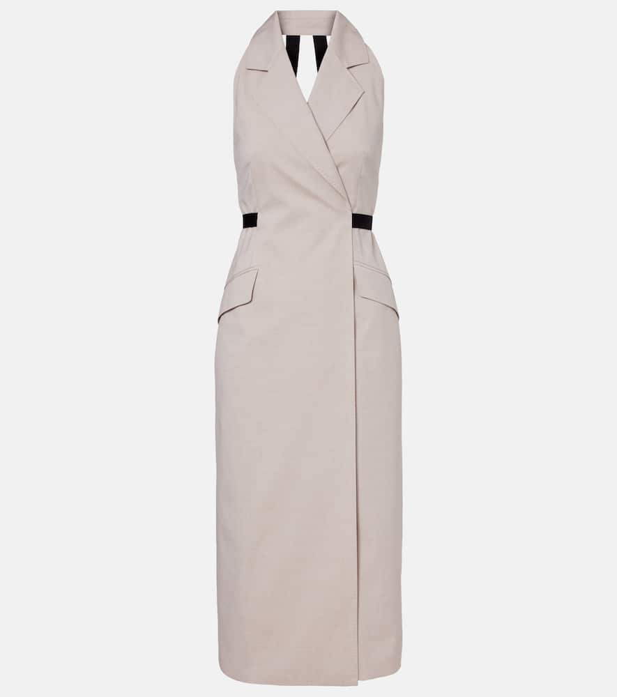 Scime cotton and wool canvas midi dress