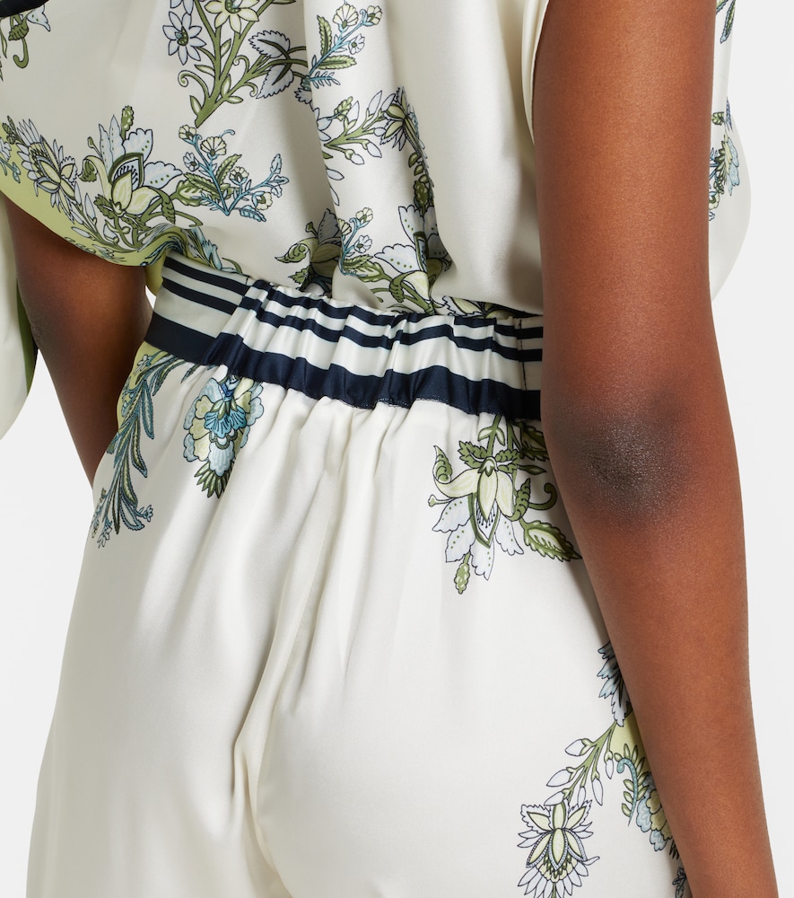 Grigore floral twill palazzo pants