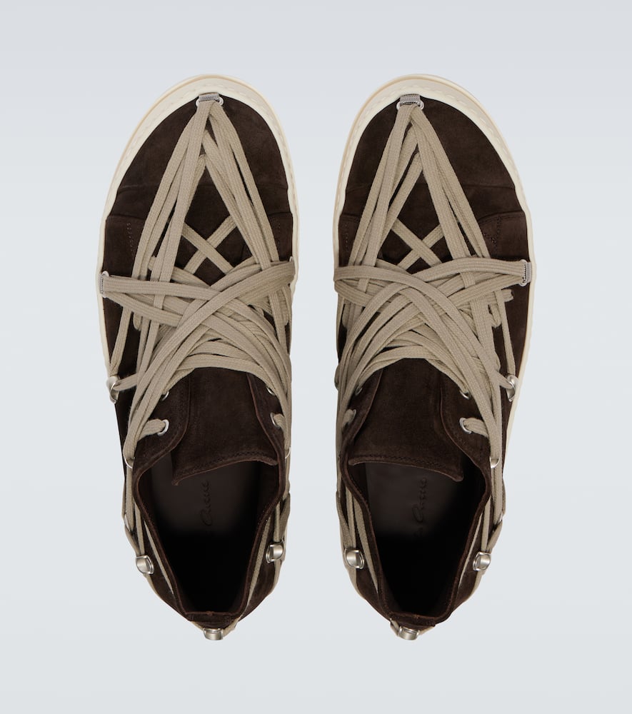 Megalace suede sneakers