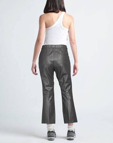 Woman Pants Charcoal Size 8 Polyurethane, Viscose, Metal