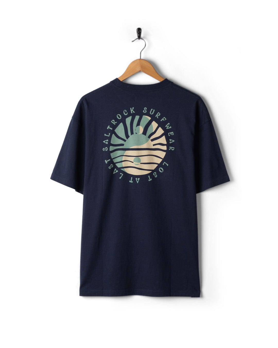 Saltrock Yin Yang Sun Mens Short Sleeve T-Shirt in Blue