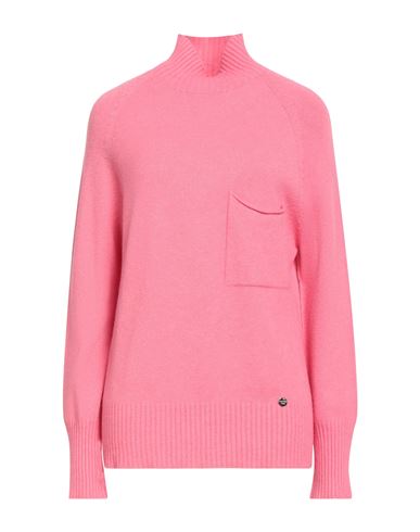 Woman Turtleneck Pink Size S Viscose, Polyester, Polyamide