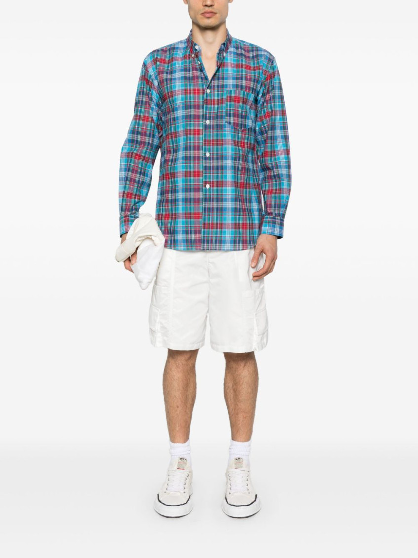 Blue Long Sleeve Plaid Shirt