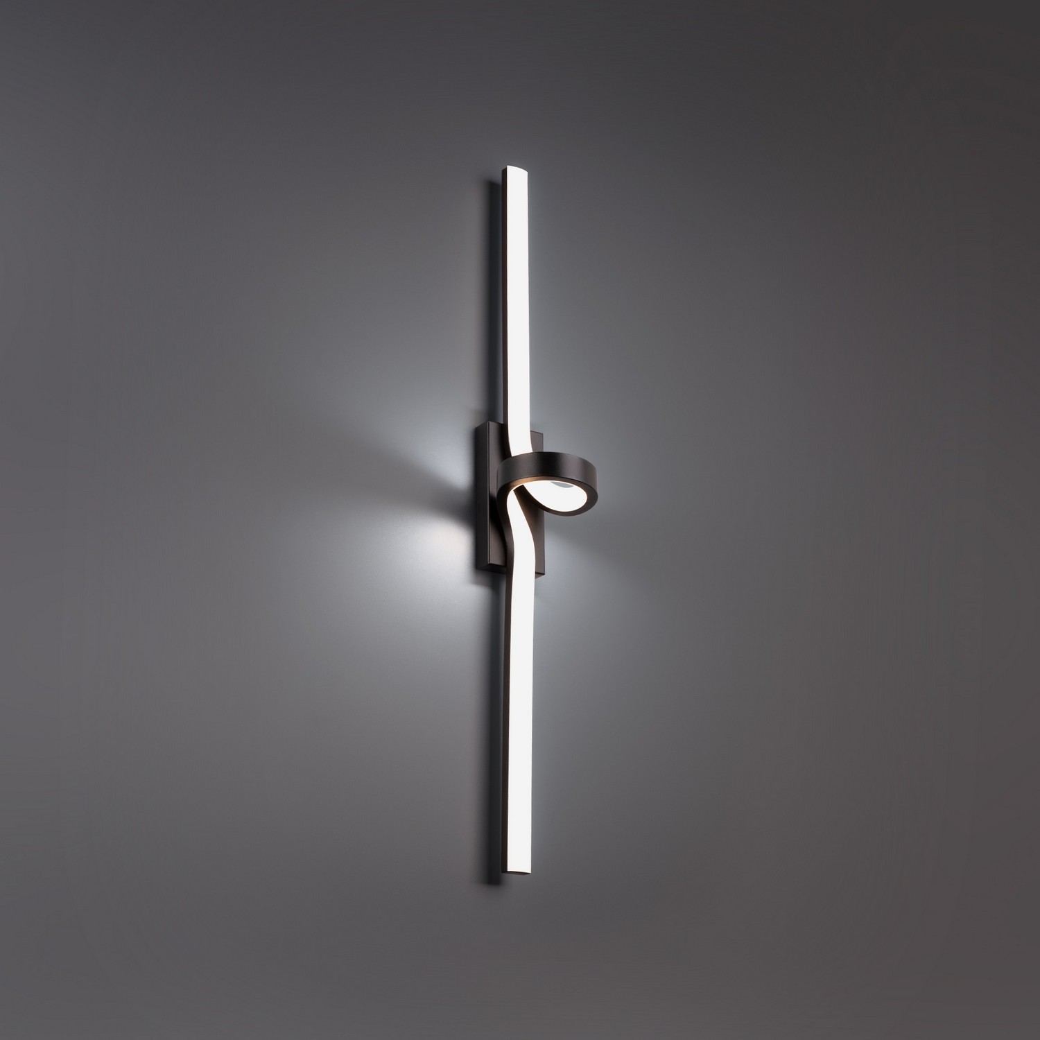 Black LED Bathroom Vanity Light from the Loophole Collection