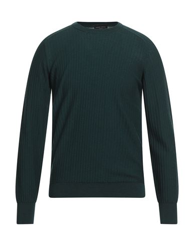 Roberto Collina Man Sweater Dark green Size 38 Merino Wool