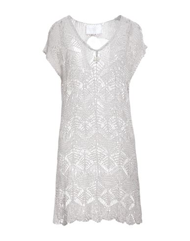 Woman Mini dress Grey Size 6 Acrylic, Polyamide