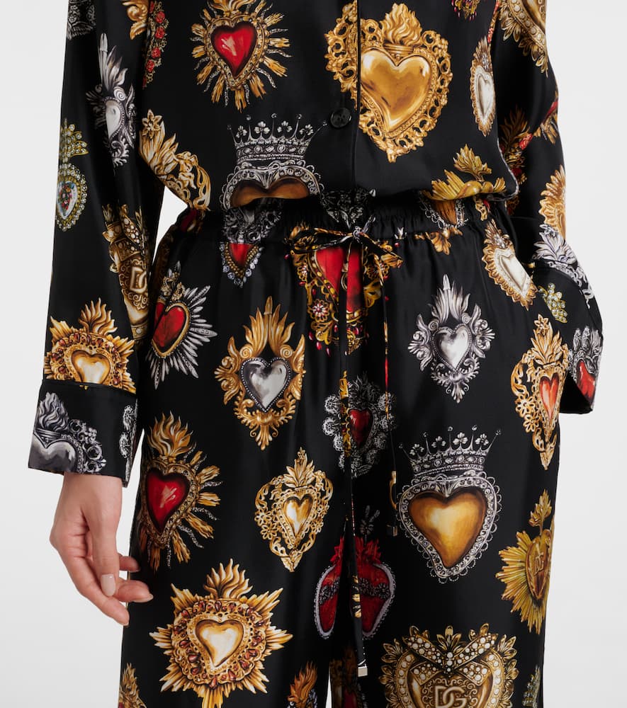 Devotion silk twill palazzo pants