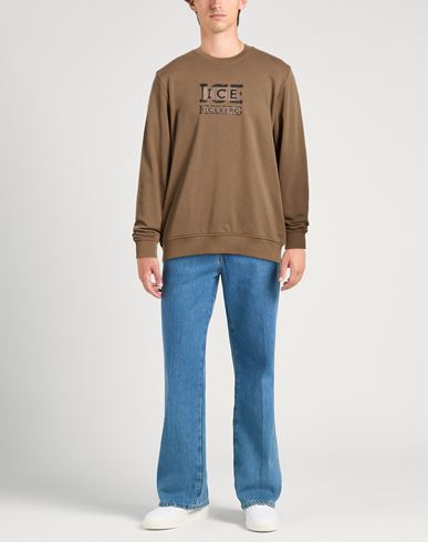 Man Sweatshirt Taupe Size XL Cotton, Viscose