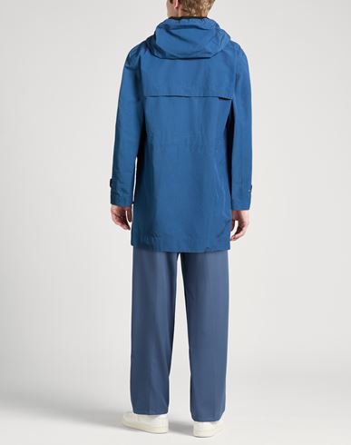 Man Overcoat & Trench Coat Slate blue Size XL Polyacrylic, Cotton