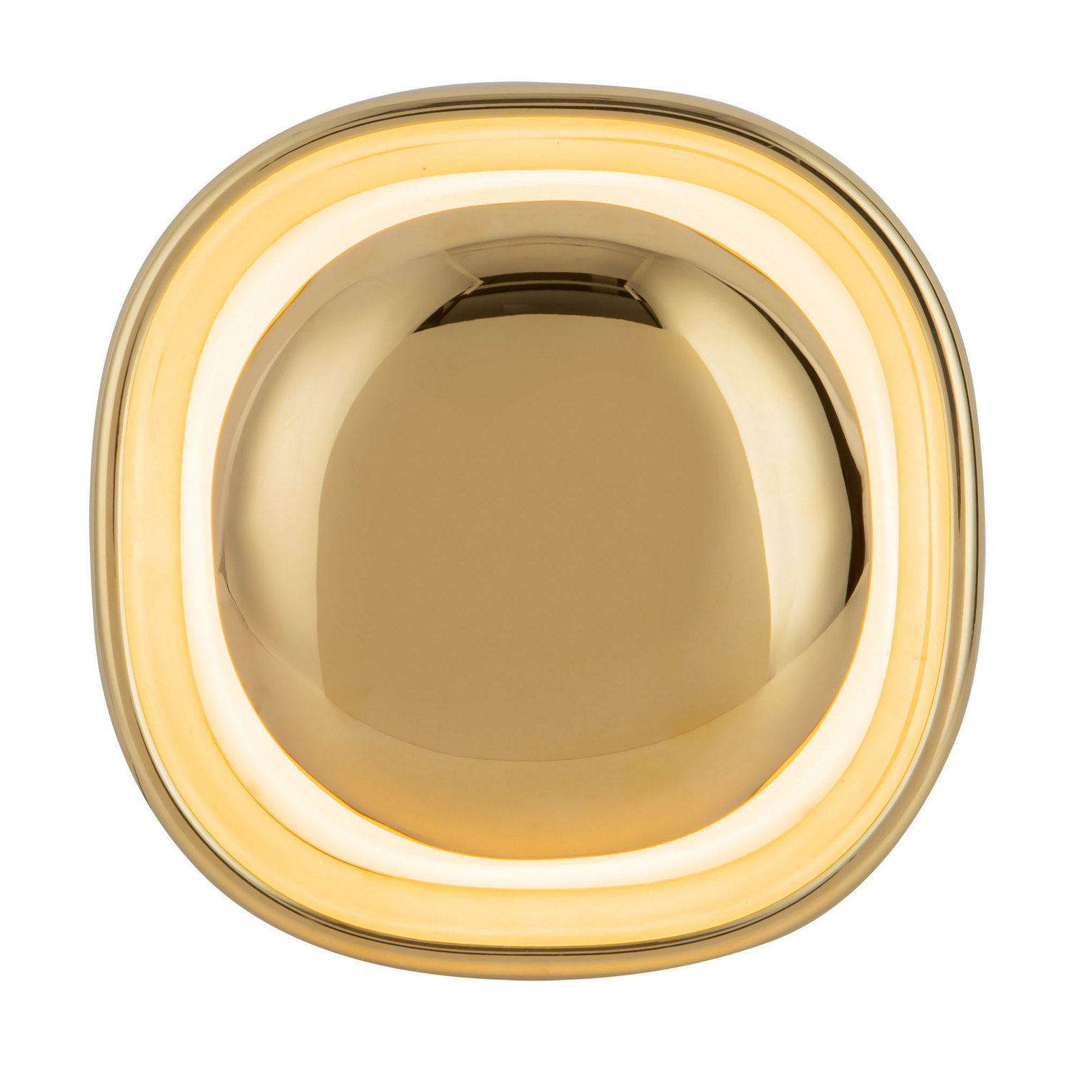 Metallic Brass LED Wall Sconce from the Pebble Collection
