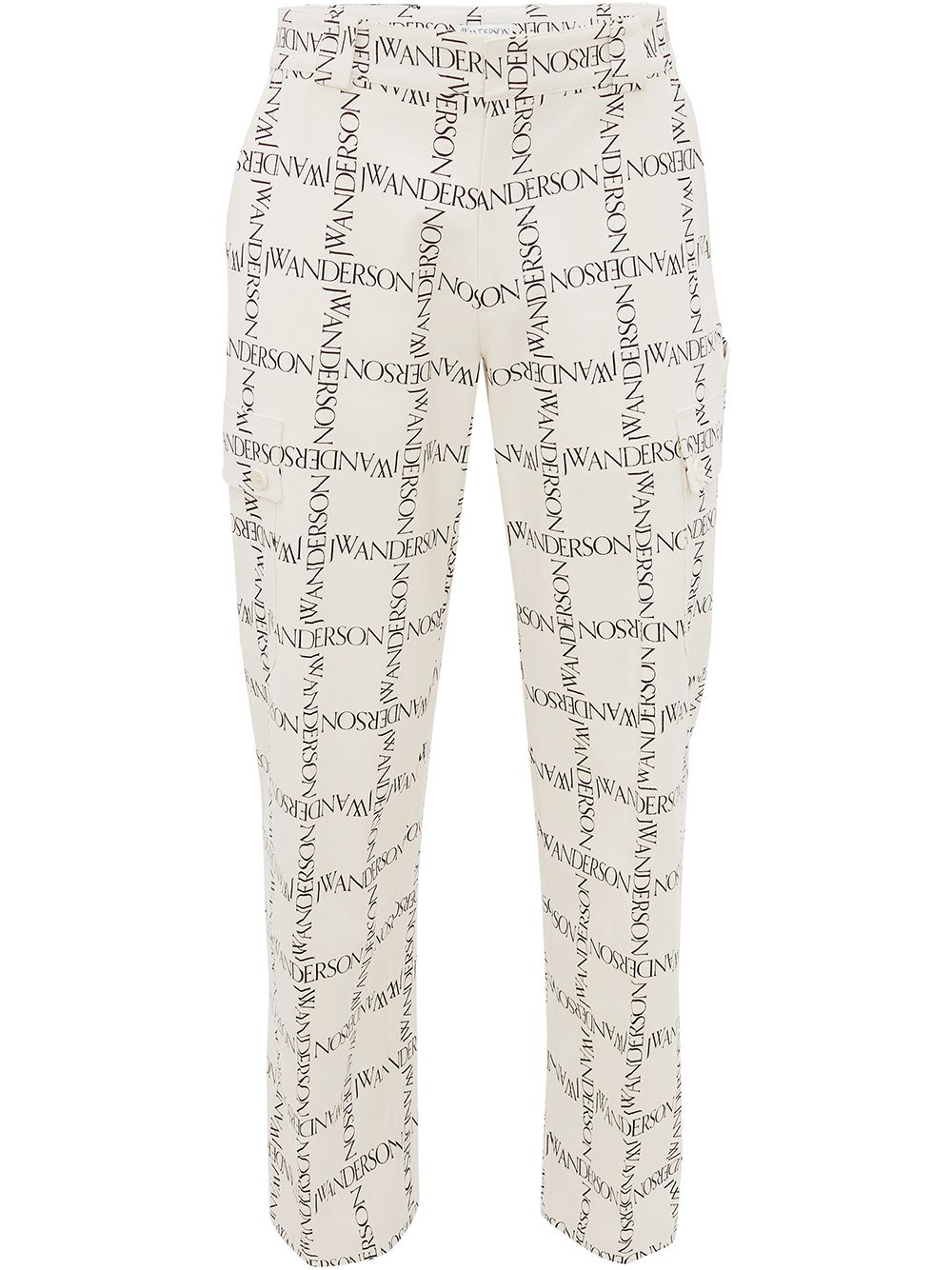 Logo-print straight-leg trousers - White